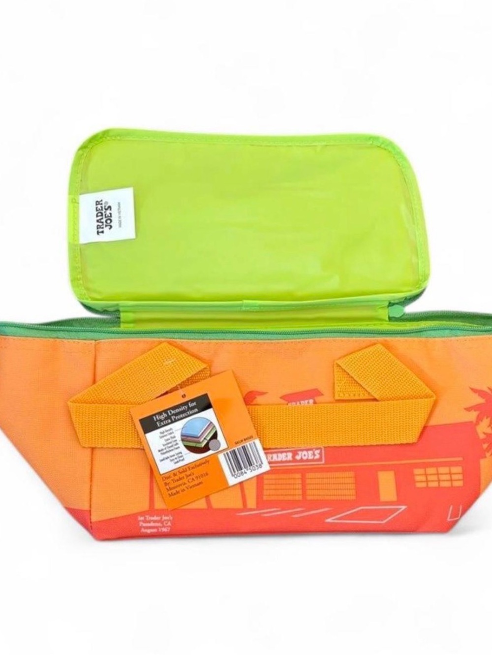 Trader Joe’s Orange and Green Insulated Lunch Box NWT